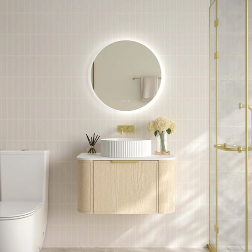 Elva 750mm Wall-Hung Cabinet - Natural Oak mercioaustralia