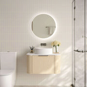 Elva 750mm Wall-Hung Cabinet - Natural Oak mercioaustralia