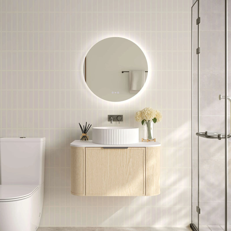 Elva 750mm Wall-Hung Cabinet - Natural Oak mercioaustralia