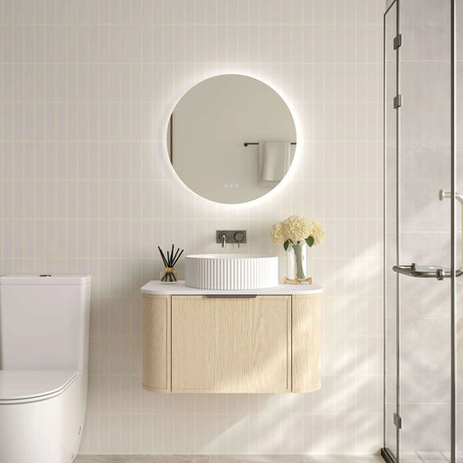 Elva 750mm Wall-Hung Cabinet - Natural Oak mercioaustralia