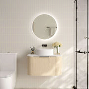 Elva 750mm Wall-Hung Cabinet - Natural Oak mercioaustralia