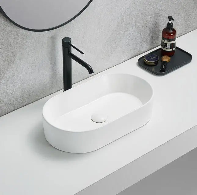 Lukka Ellips Fine Ceramic Above Counter Basins Lukka