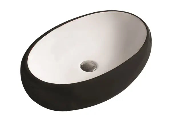 Above Counter Ceramic Basin Gloss White/Matt Black/Matte Black And White 600*400*150mm - FIL Kitchen Bathroom