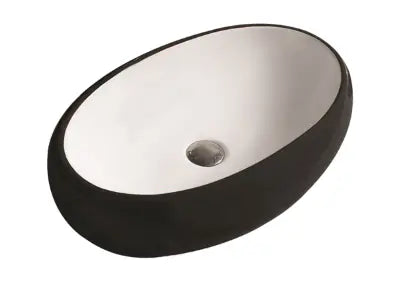 Above Counter Ceramic Basin Gloss White/Matt Black/Matte Black And White 600*400*150mm - FIL Kitchen Bathroom