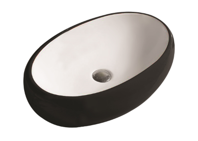 Above Counter Ceramic Basin Gloss White/Matt Black/Matte Black And White 600*400*150mm