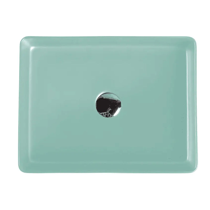 Etna 78 Series Counter-top Rectangular Art Basin - Antique Green mercioaustralia