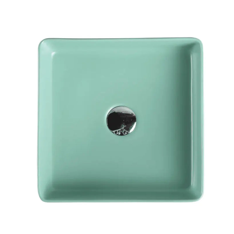 Etna 79 Series Counter-top Square Art Basin - Antique Green mercioaustralia