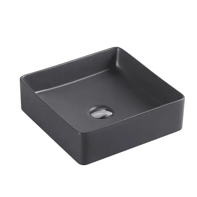 Etna 79 Series Counter-top Square Art Basin - Nero Grey mercioaustralia