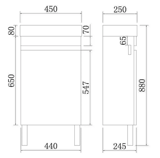EVIE OAK PVC MINI VANITY - FIL Kitchen Bathroom