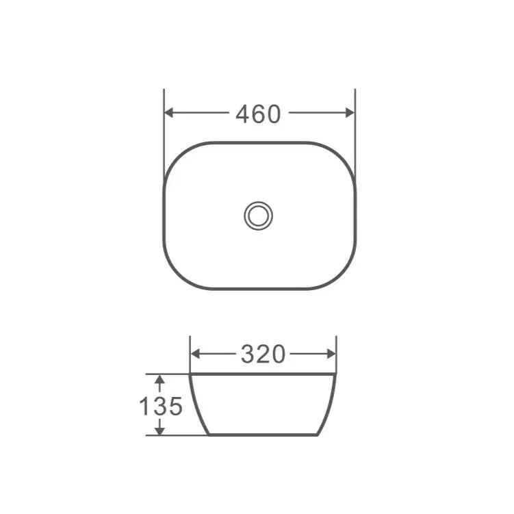 Evea 46 Counter-top Oval Basin mercioaustralia
