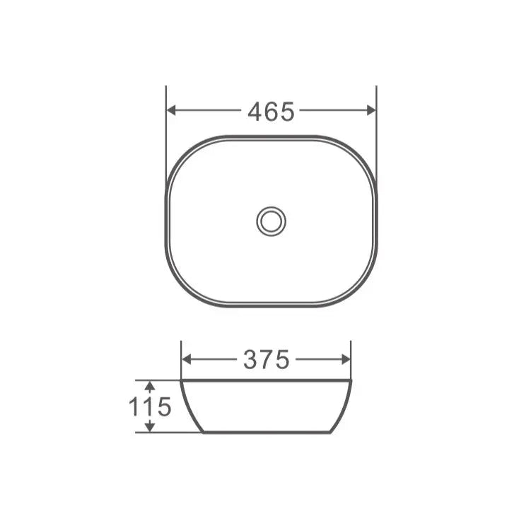 Evea 47 Counter-top Oval Basin mercioaustralia