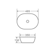 Evea 48 Counter-top Oval Basin mercioaustralia