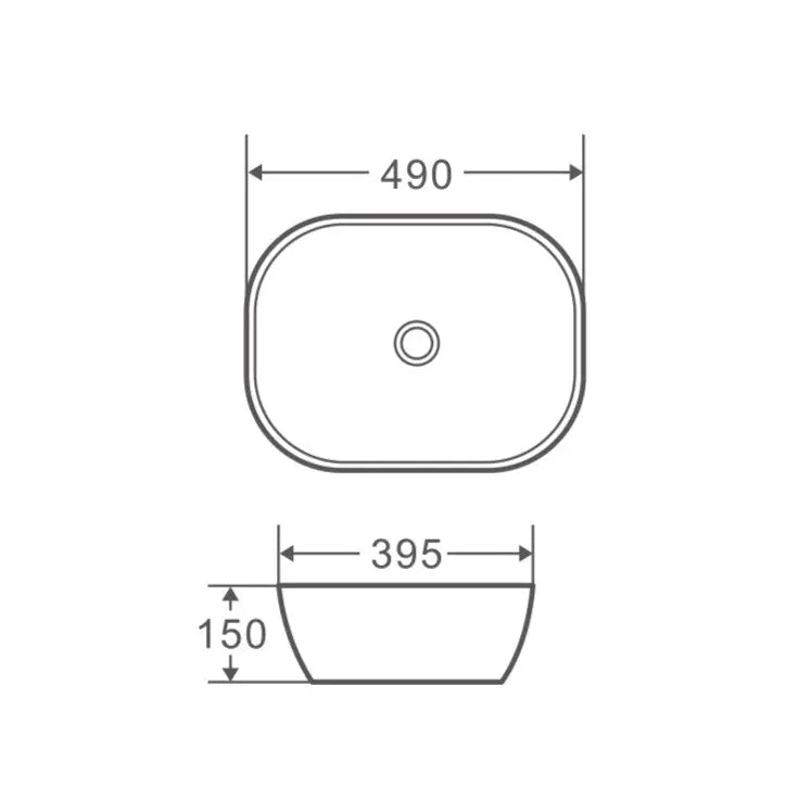 Evea 49 Counter-top Oval Basin mercioaustralia