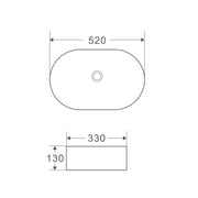 Evea 52 Counter-top Oval Basin mercioaustralia