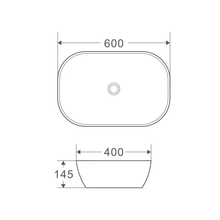 Evea 60 Counter-top Oval Basin mercioaustralia