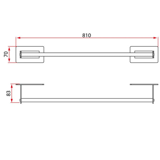 EASY Series Single Towel Bar 32″ – Matt Black mercioaustralia
