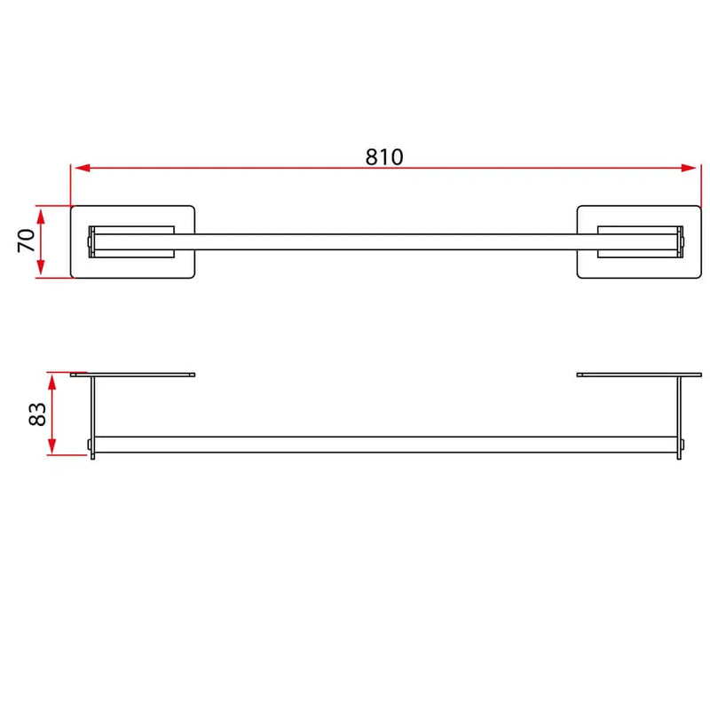 EASY Series Single Towel Bar 32″ – Forest Grey mercioaustralia