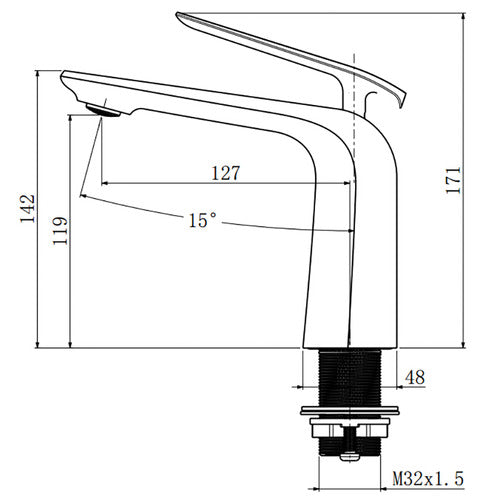 ESPERIA - Brushed Brass Basin Mixer