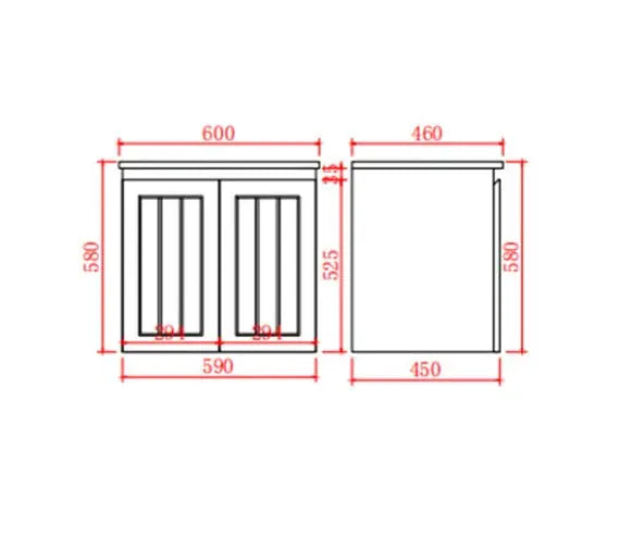 Archill Federation Wall Hung Matte White PVC Cabinet LK-FA64W-MW