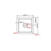 SINGLE BOWL FIRECLAY UNDERMOUNT KITCHEN SINK GLOSS WHITE/MATTE BLACK 457MM CETO