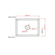 SINGLE BOWL FIRECLAY KITCHEN SINK MATTE BLACK/GLOSS WHITE 660MM CETO