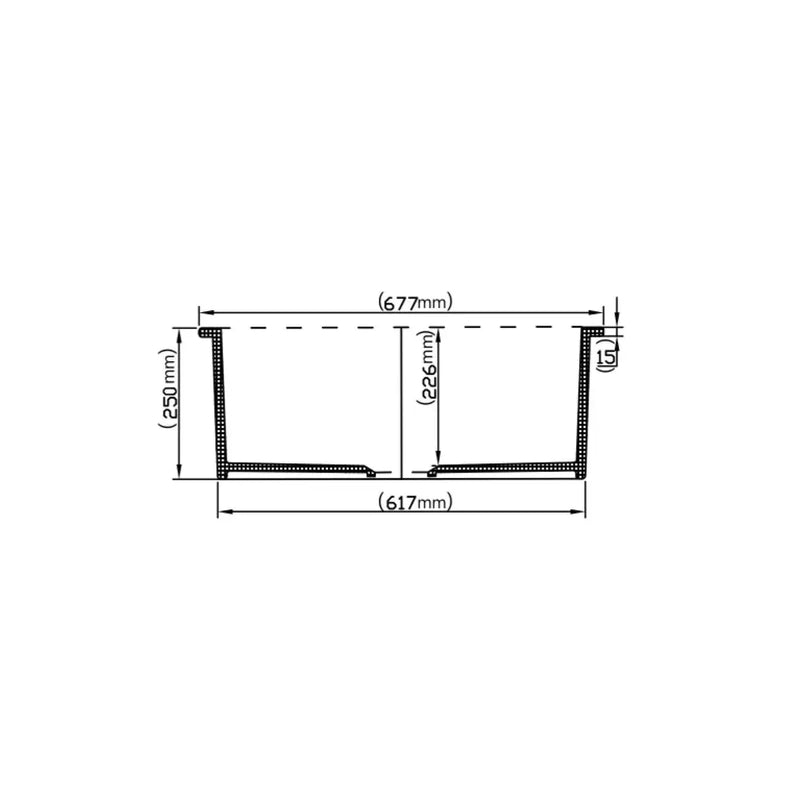 SINGLE BOWL FIRECLAY UNDERMOUNT KITCHEN SINK GLOSS WHITE 677MM/810MM CETO