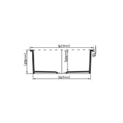 SINGLE BOWL FIRECLAY KITCHEN SINK MATTE BLACK 677MM/810MM CETO