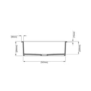 SINGLE BOWL FIRECLAY KITCHEN SINK MATTE BLACK 677MM/810MM CETO