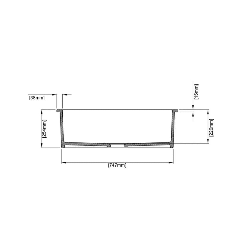 SINGLE BOWL FIRECLAY KITCHEN SINK MATTE BLACK 677MM/810MM CETO