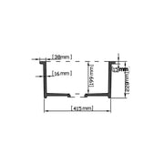 SINGLE BOWL FIRECLAY KITCHEN SINK GLOSS WHITE/MATTE BLACK 470MM CETO