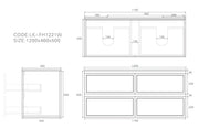 Lukka New Hamilton Federation Slim Wall Hung Cabinet (1200mm) Lukka