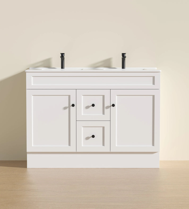 Harold Federation Free Standing Cabinet Matte White LK-FH124DL-MW