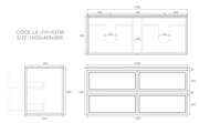 Lukka New Hamilton Federation Slim Wall Hung Cabinet (1500mm) Lukka