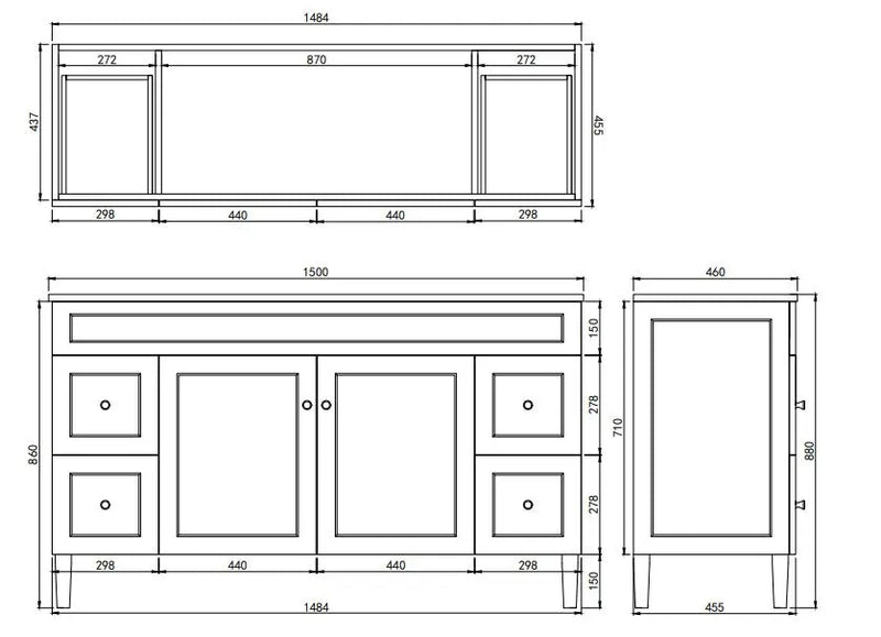 Lukka Harold Federation Free Standing Cabinet (1500mm) Lukka
