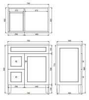 Lukka Harold Federation Free Standing Cabinet (750mm) Lukka