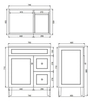 Lukka Harold Federation Free Standing Cabinet (750mm) Lukka
