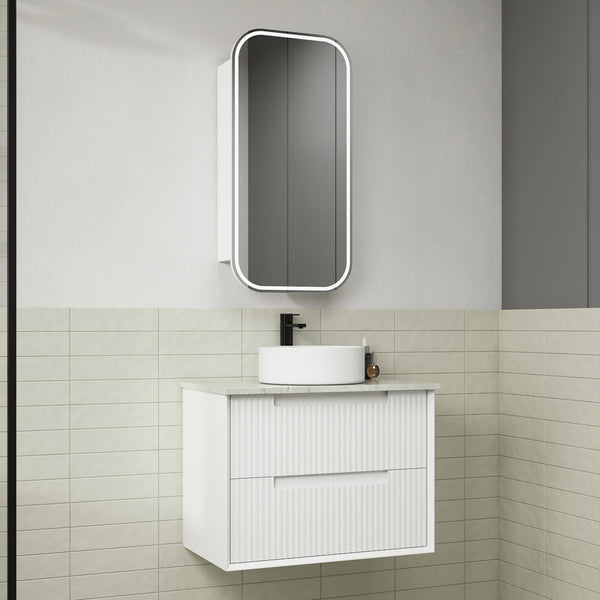 Flauto Wall Hung Vanity Matte White  600mm/750mm/900mm