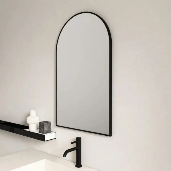 Framed ARCH Mirror 900mm*600mm Matt black FIL Kitchen Bathroom