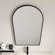 Aluminum Framed 600mm Arch Mirror – Matt Black mercioaustralia