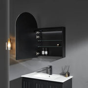 OLIVIA LED MIRROR SHAVING CABINET MATTE BLACK/MATTE WHITE  600X900MM CETO