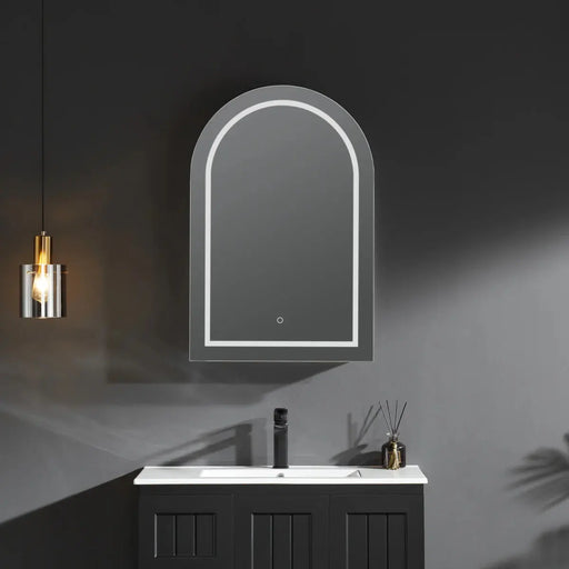 OLIVIA LED MIRROR SHAVING CABINET MATTE BLACK/MATTE WHITE  600X900MM CETO