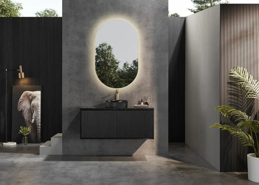WALL HUNG VANITY PVC MATTE BLACK 1200MM/1500MM (SINGLE BOWL/DOUBLE BOWL)) CETO