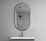 Aluminum Framed Oval Mirror  Matt black 500mm*900mm FIL Kitchen Bathroom