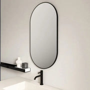 Aluminum Framed Oval Mirror  Matt black 500mm*900mm FIL Kitchen Bathroom
