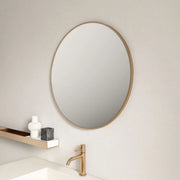 Aluminum Framed 750mm Round Mirror - Brushed Gold mercioaustralia
