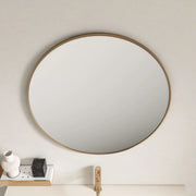 Aluminum Framed 750mm Round Mirror - Brushed Gold mercioaustralia