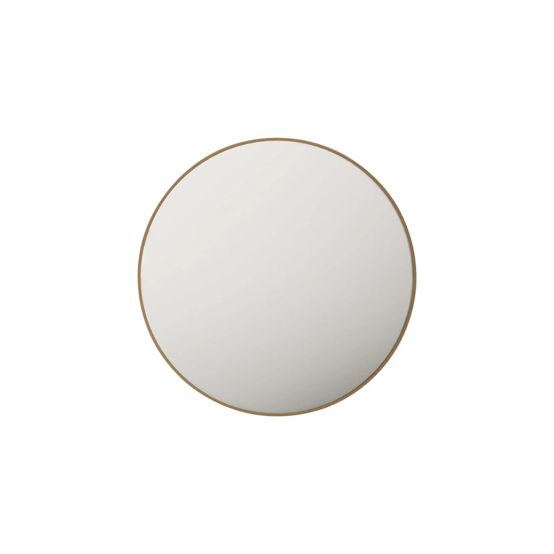 Aluminum Framed 600mm Round Mirror - Brushed Gold mercioaustralia