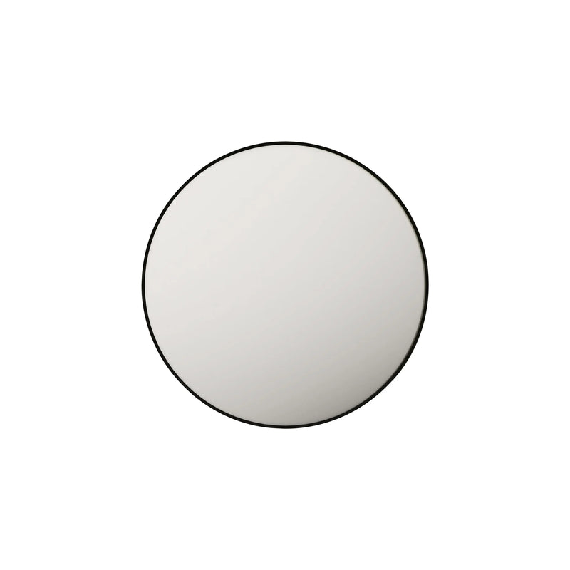Steel Frame 600mm Round Mirror - Matt Black mercioaustralia