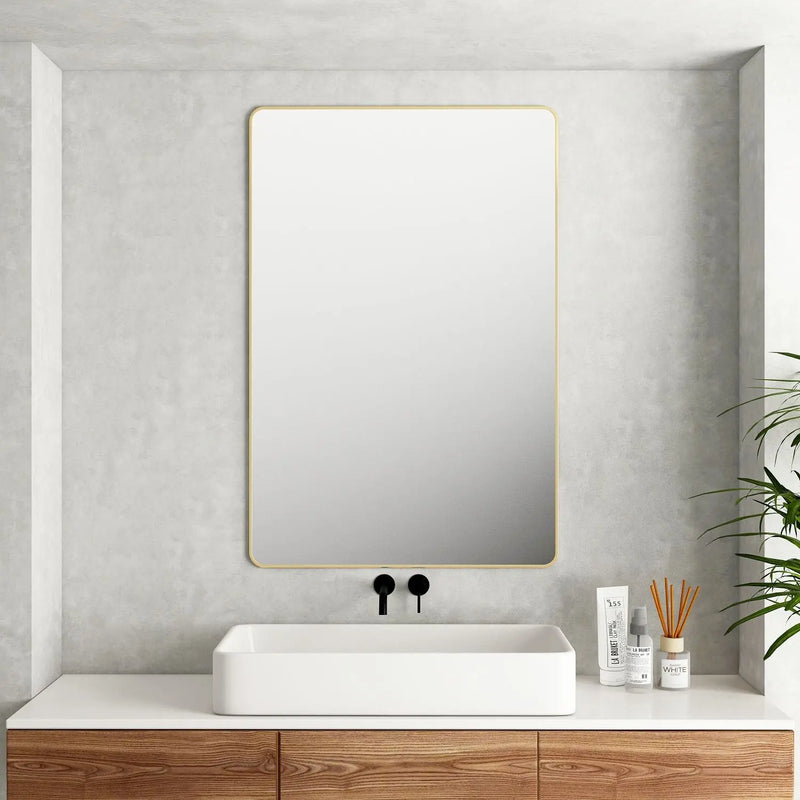 Aluminum Framed 1200mm Rectangular Mirror - Brushed Gold mercioaustralia