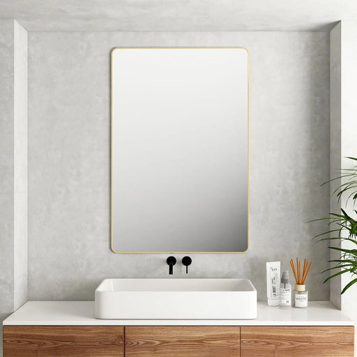 Aluminum Framed 1200mm Rectangular Mirror - Brushed Gold mercioaustralia
